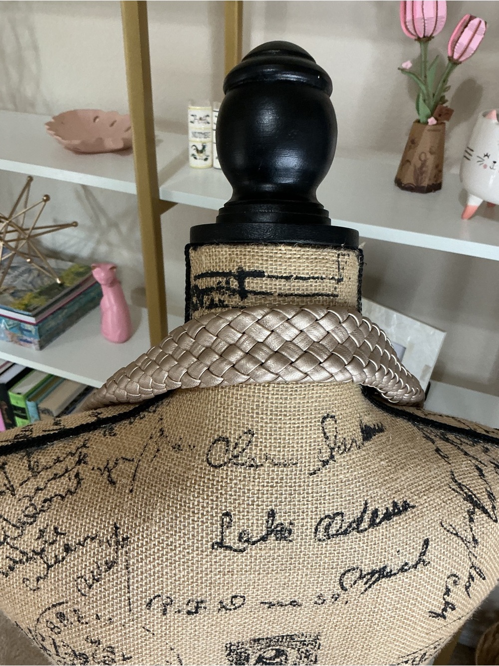 Woven Shoulder Hobo Bag in Bronze/Gold - Picture 3 of 6